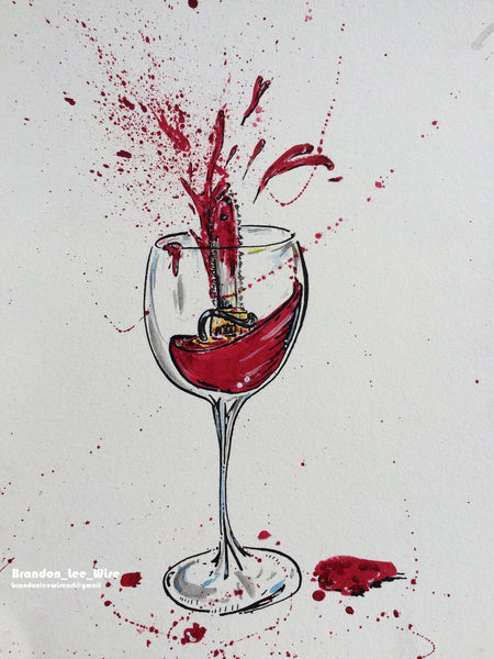 Chainsaw wine glass