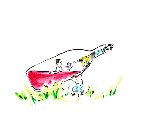 "Into the bottle" small print