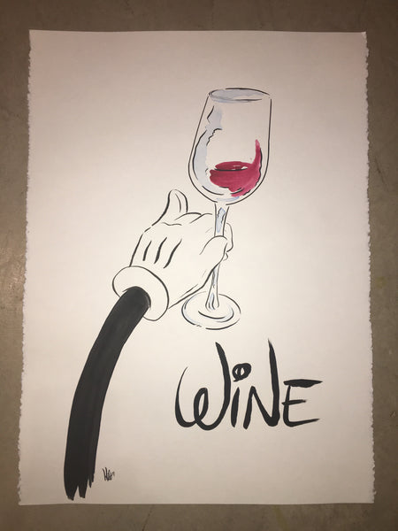 “Once upon a Wine” original hand painted piece