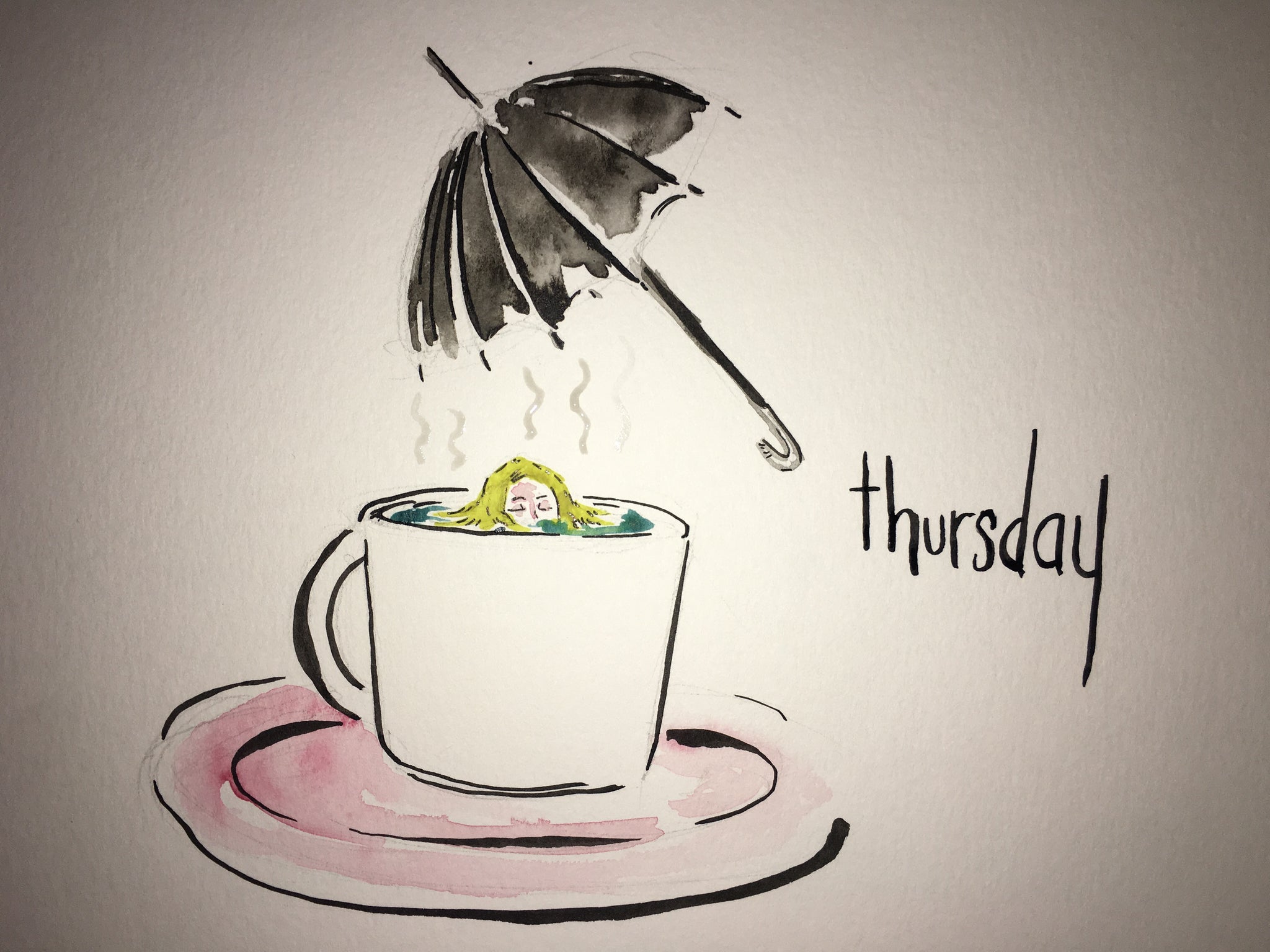 Thursday -original 9x12