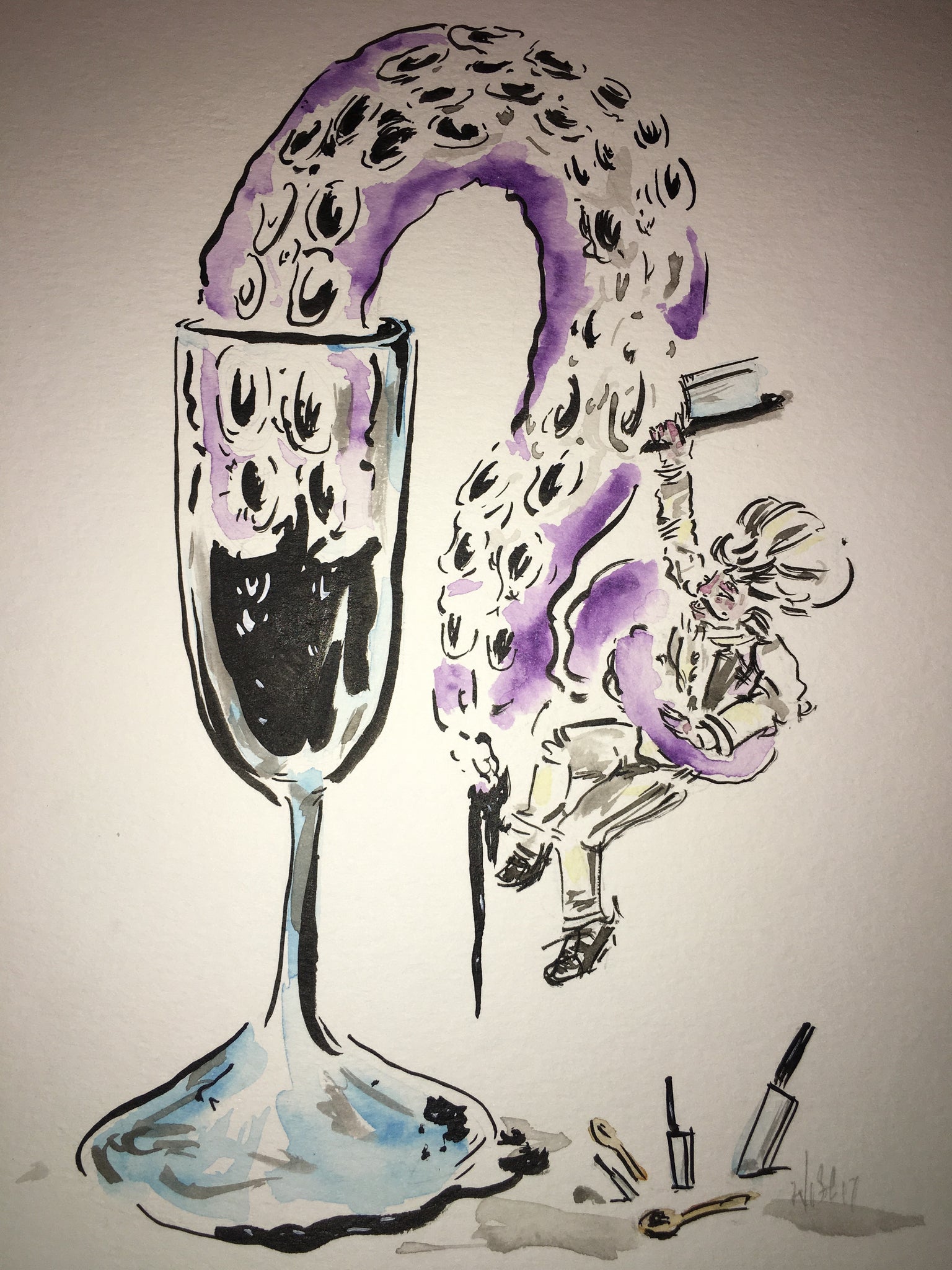 Those days - original 9x12